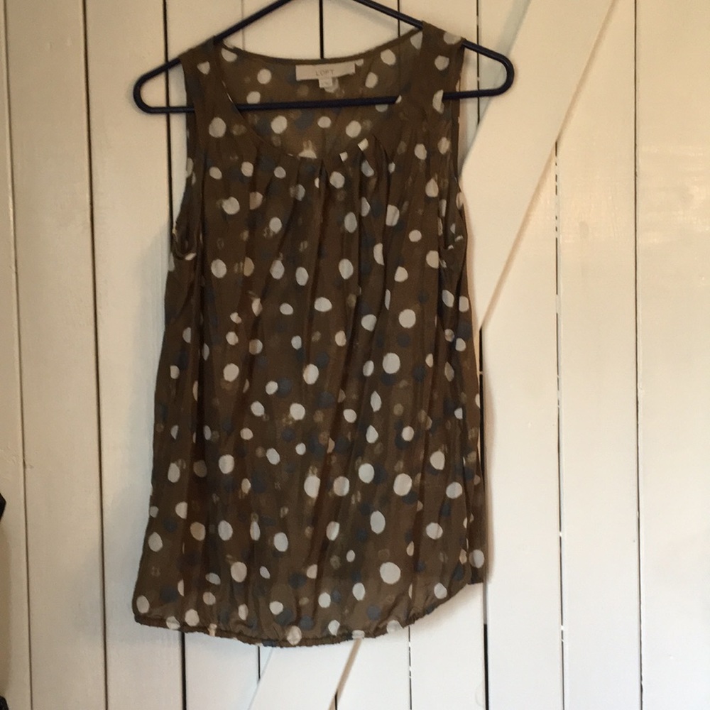 Loft, Size Medium, Polka Dot Tank